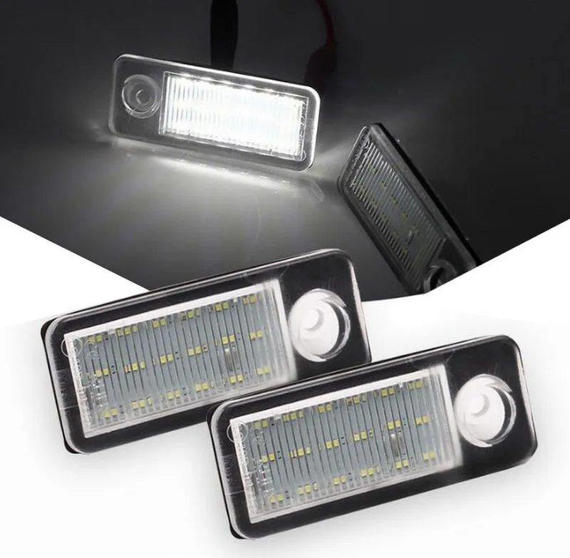 2X 18 4014 SMD License Number Plate Light Error Free Lamp For A/udi A4 B5 S4 Avant RS4 A6/S6 B4 C5 Avant RS6/RS6 Plus