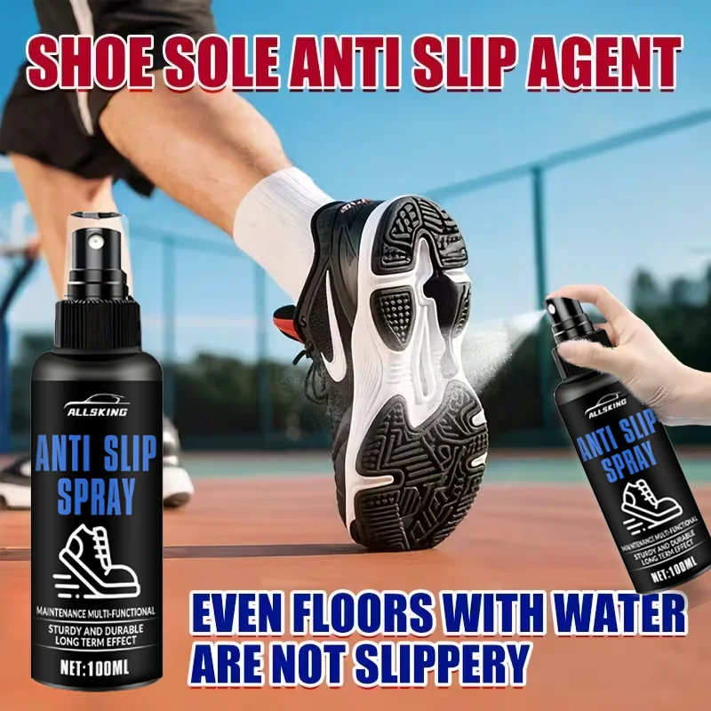 Spray antideslizante para zapatos, niebla antideslizante de 100 ml para zapatillas de deporte, zapatos de fútbol, golf, tenis y voleibol para mejorar la tracción