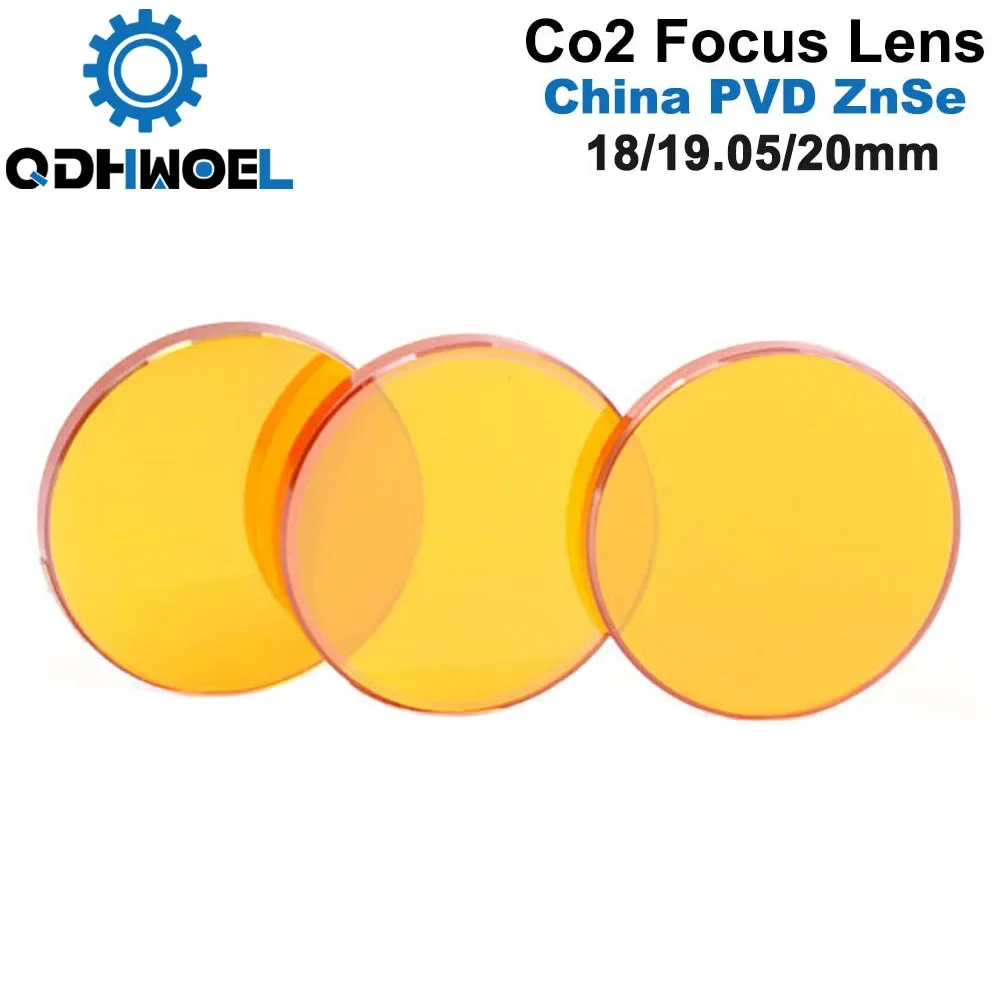 

China CO2 ZnSe Laser Focus Lens Dia.18 19.05 20 mm FL38.1 50.8 63.5 101.6 127mm 1.5 - 4" for Laser Engraving Cutting Machine