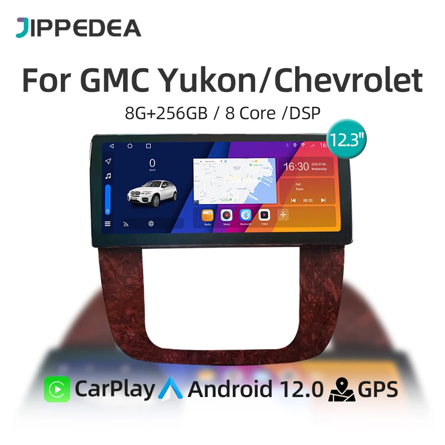 

Автомобильный мультимедийный плеер QLED Carplay Android 12 GPS 4G WiFi Bluetooth автомобильное радио для GMC Yukon Chevrolet Tahoe Suburban 2007-2012