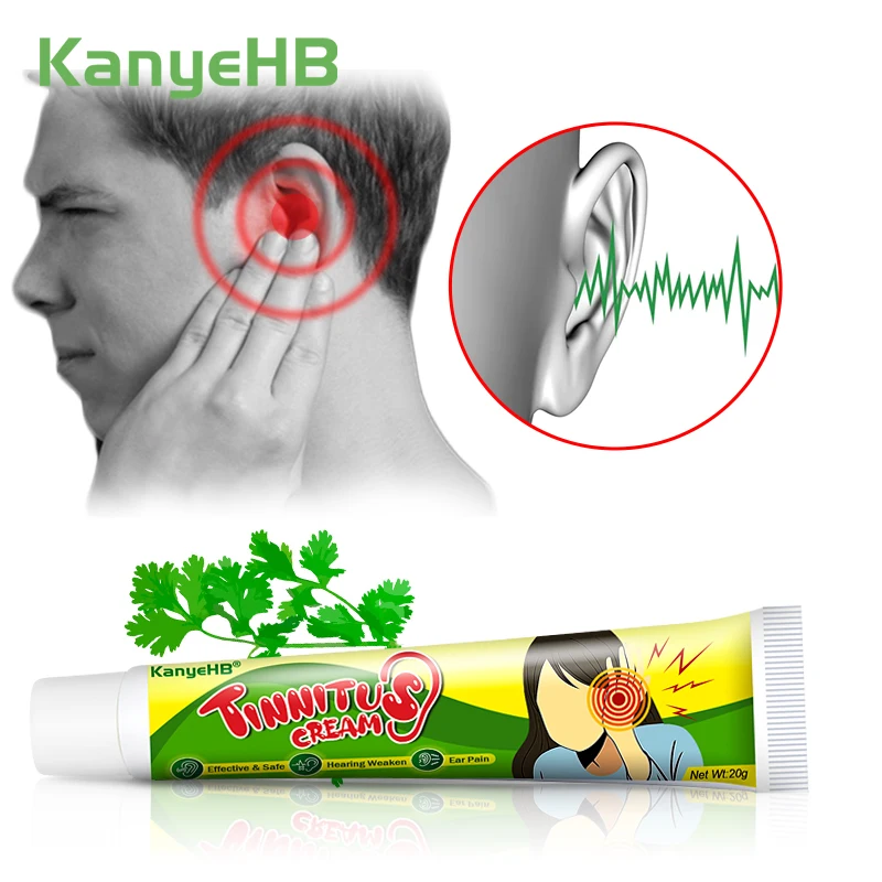 1pcs Tinnitus Treatment Ointment Headache Deaf Improve Ear Pain Relief Medical Herbal Cream Protect Ear Hearing Body Care G021