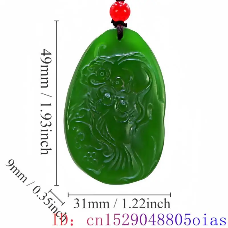 Green Real Jade Goldfish Pendant Necklace Accessories Gemstone Designer Natural Jasper Carved Jewelry Amulet Luxury