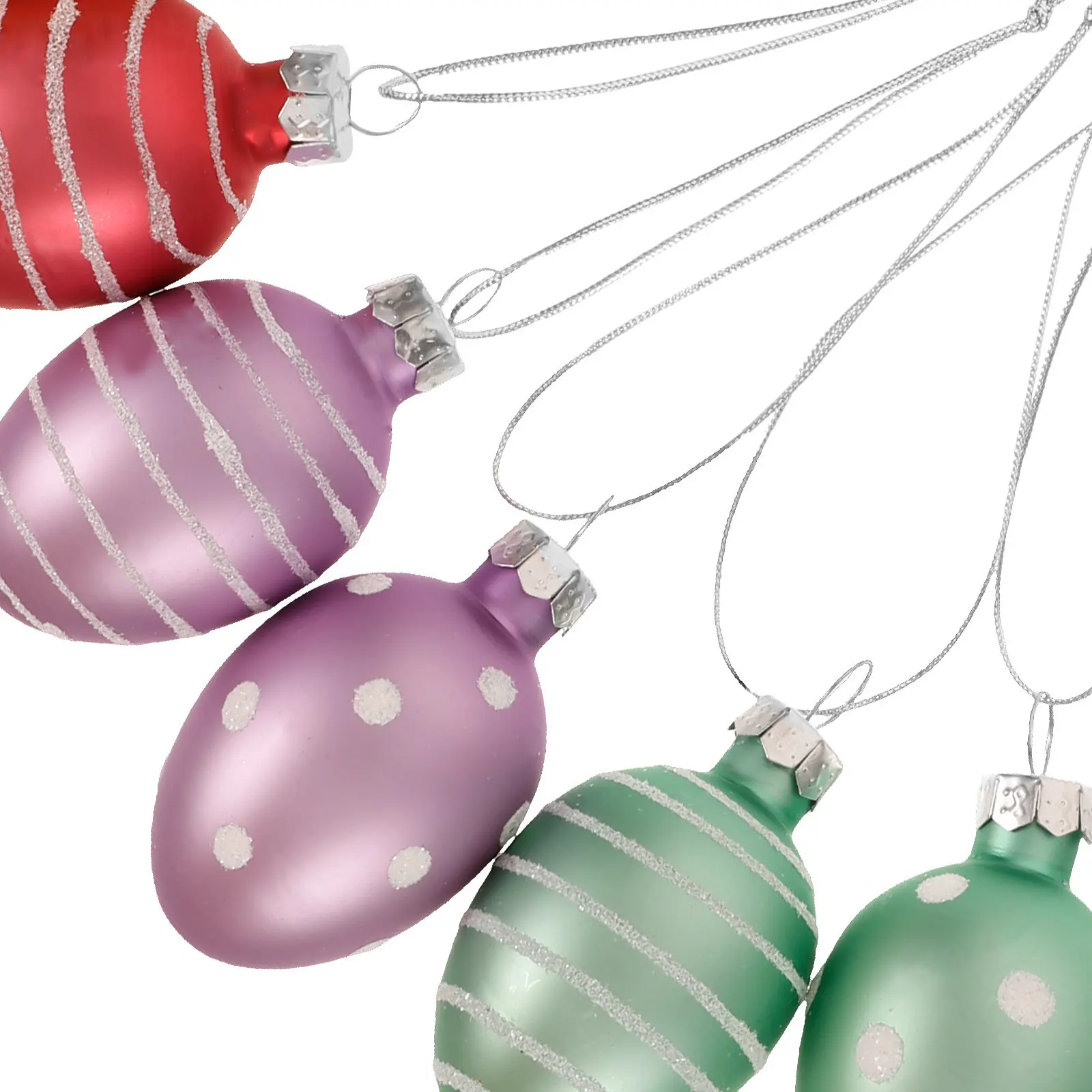 

Набор из 12 пасхальных подвесных украшений: элегантные стеклянные яйца, многоразовые праздничные декорации для дверей, деревьев, стен, для праздничного оформления