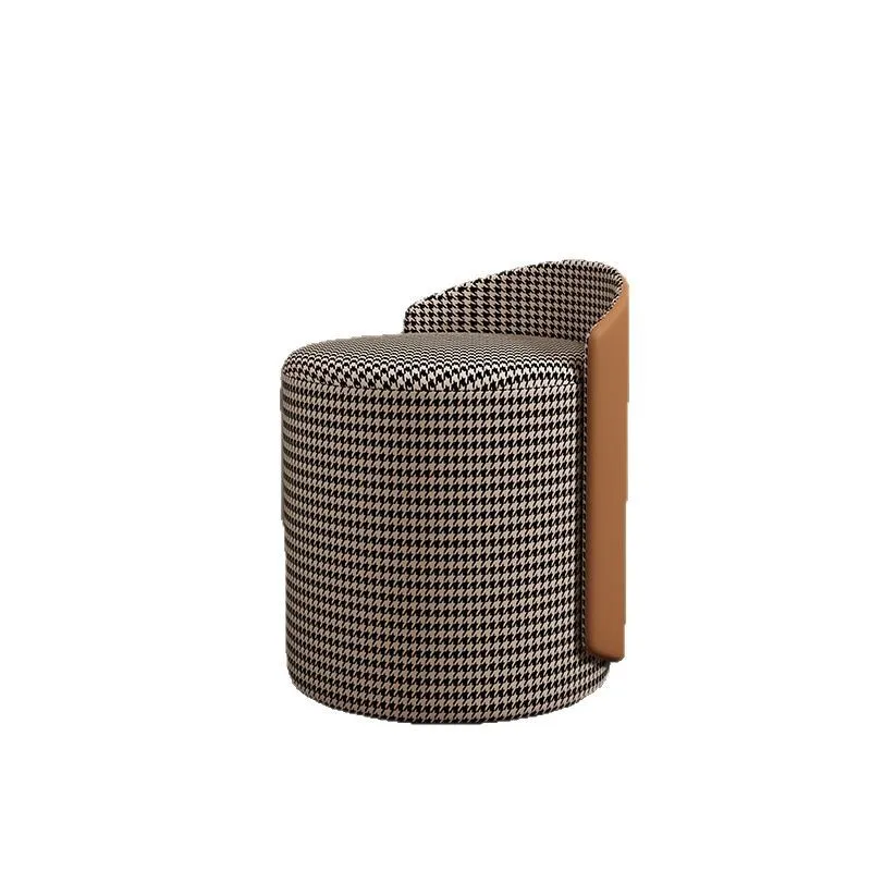 

Nordic dressing bedroom home light luxury dresser stool Internet celebrity simple manicure backrest round stool