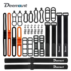 16-32Pcs Straps Assorted Bungee Gel Bands Multi Stretch Lengths Hook Loop Ties for Headlight Tail Lamp Speaker GPS Camera Torch