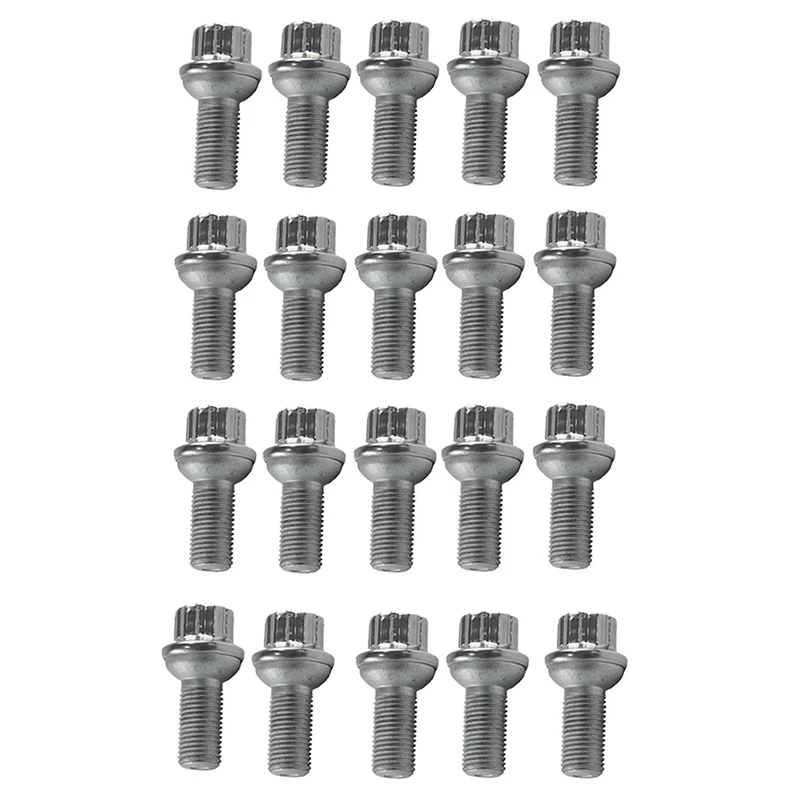 

20PCS Wheel Bolt Nut Screw Stud Fixing Set 0009905107 for Mercedes C207 W204 W212 W221 W211