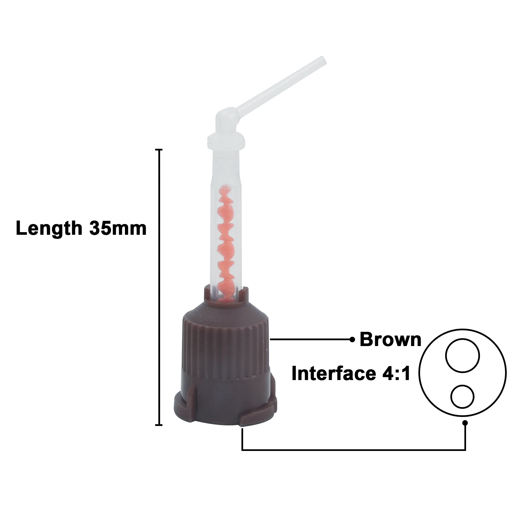 50 teile/los Dental Mischen Tipps Abdruck Materialien Labor Prothese Labor Farbe Rohre Einweg Silikon Gummi
