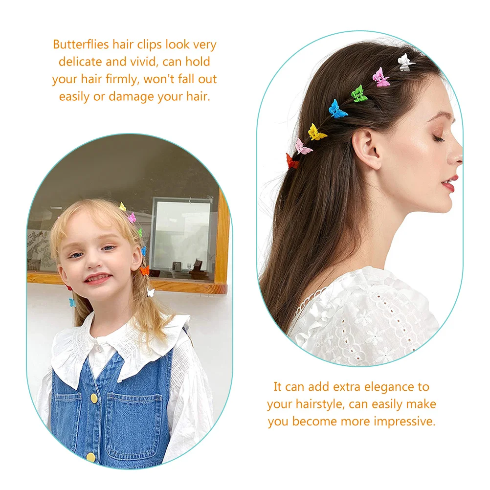 

72Pcs Butterfly Hair Clips Mini Claw Clips Assorted Colors Metal Hair Accessories for Women Girls Weddings Parties Daily Use
