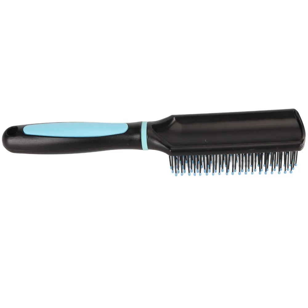 3pcs Volumising 9 Row Hair Brush Anti-Pulling Durable Detangling Hair Brush Anti-Static Blue Color Styling Brush Travel Use