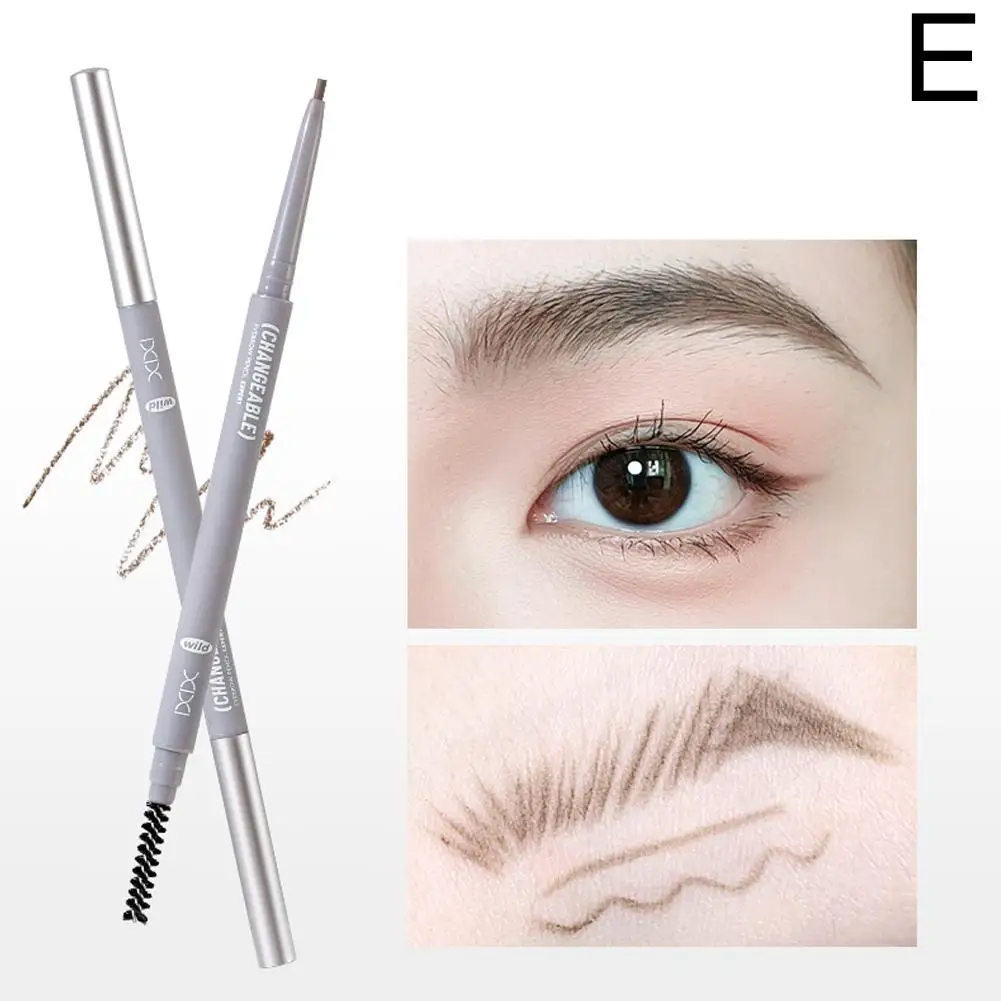 Extremely Fine Double Heads Automatic Rotation Eyebrow Waterproof Dark Tattoo Lasting Brow Pencil Natural Cosmetics Long K6V5