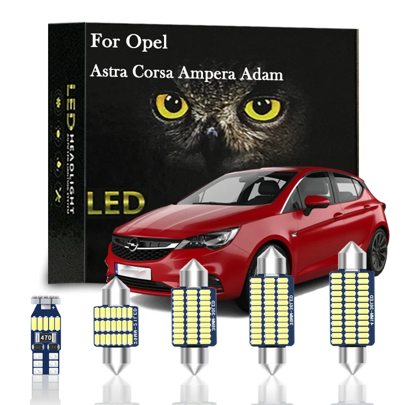 LED Interior Light For Opel Astra H K G J Corsa D E C F Ampera Adam Agila Meriva A B 1993-2010 2011 2013 2016 2018 2020