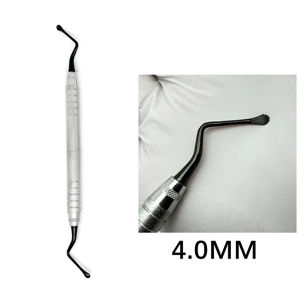 Double Ended Dental Scaler Spoon Tooth Cleaner Excavator with Serrated Saw Tip for Plaque Debris Removal Set