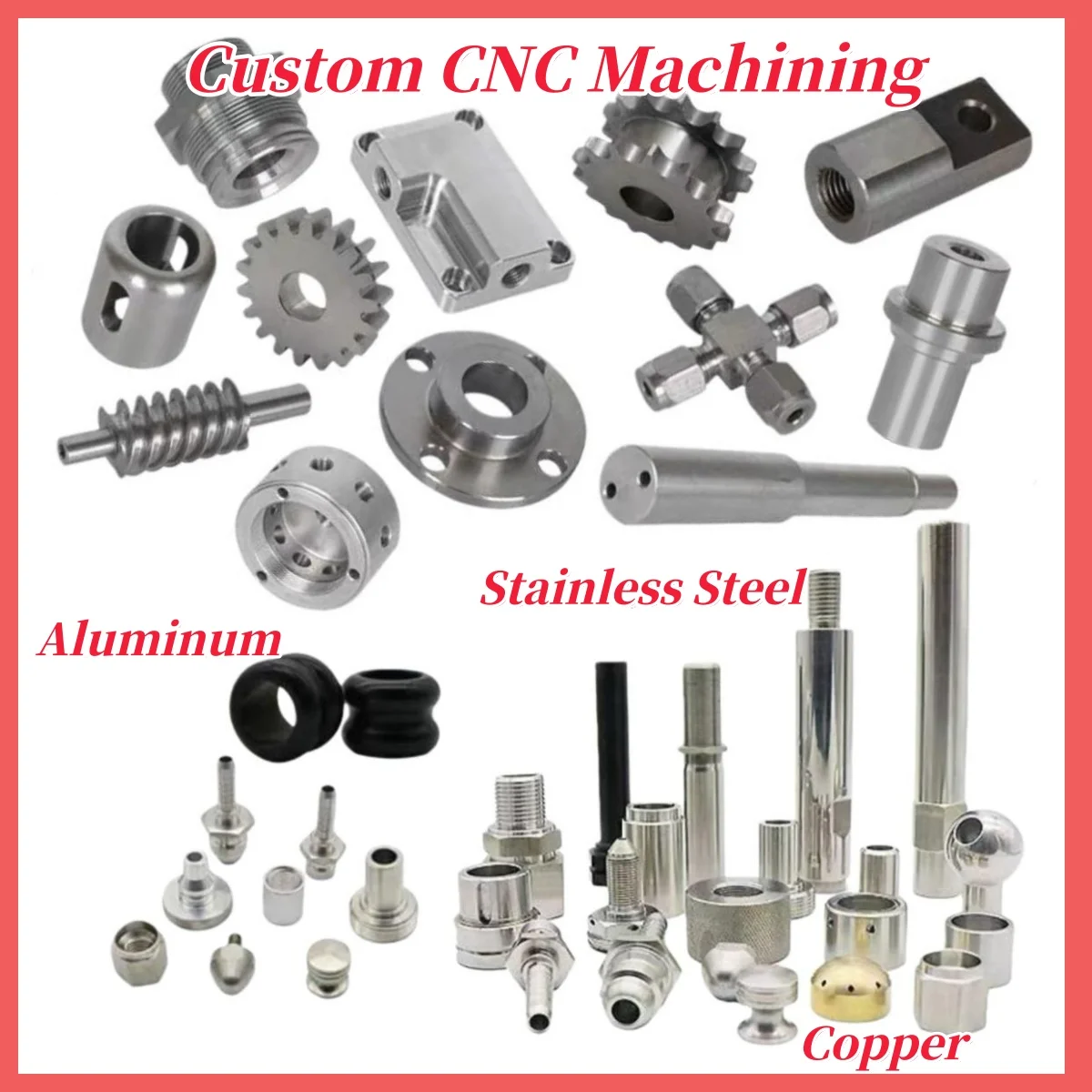 High-precision Five-axis CNC Machining Mechanical Parts Aluminum Steel Copper Brass CNC Milling Processing Service