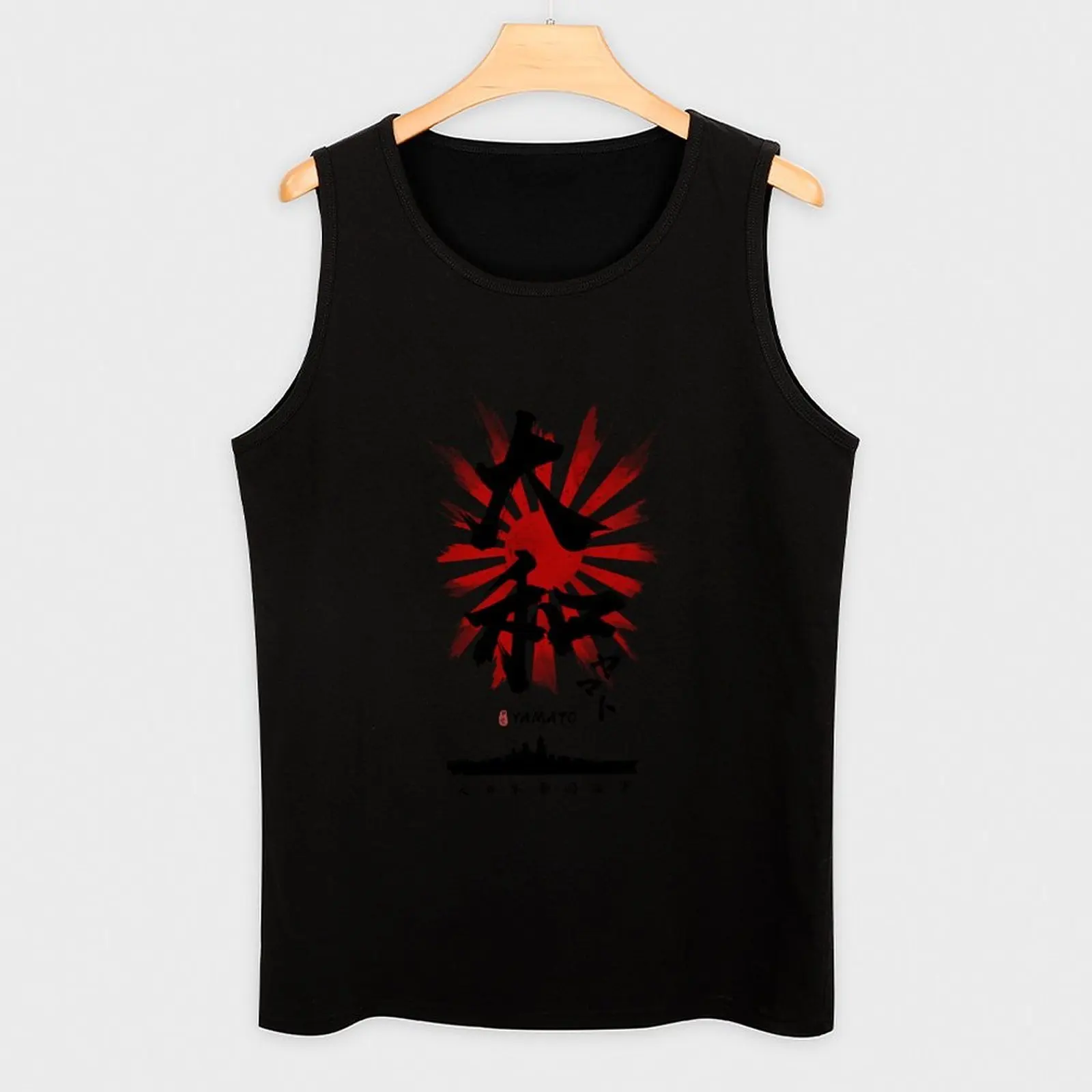 IJN Yamato Battleship Calligraphy Tank Top gym clothing Male vest gym shirt man