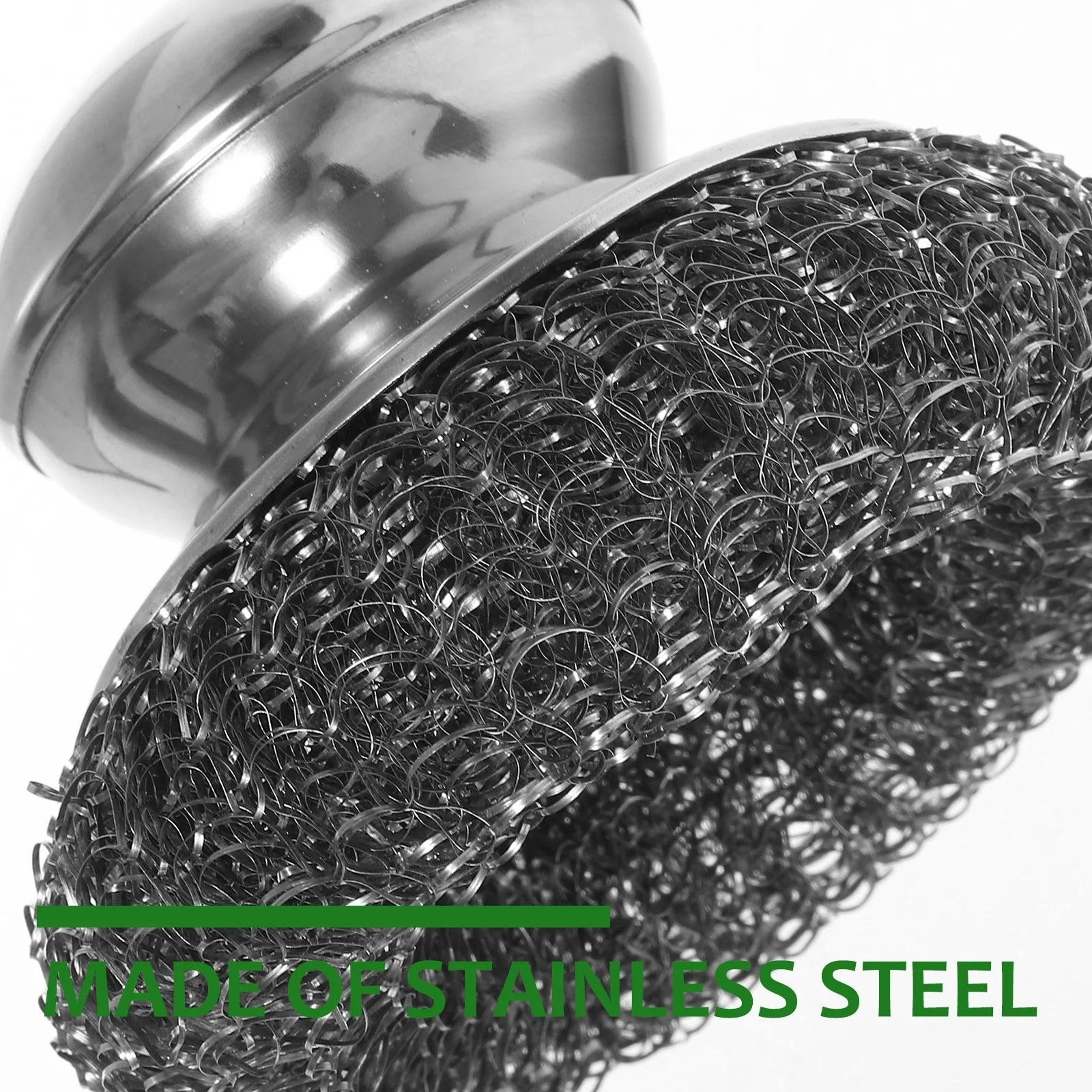 

Stainless Steel Pot Brush Kitchen Cleaning Tool Round Handle Wire Scrubber Dishwasher Pans StainlessSteelPanBrush