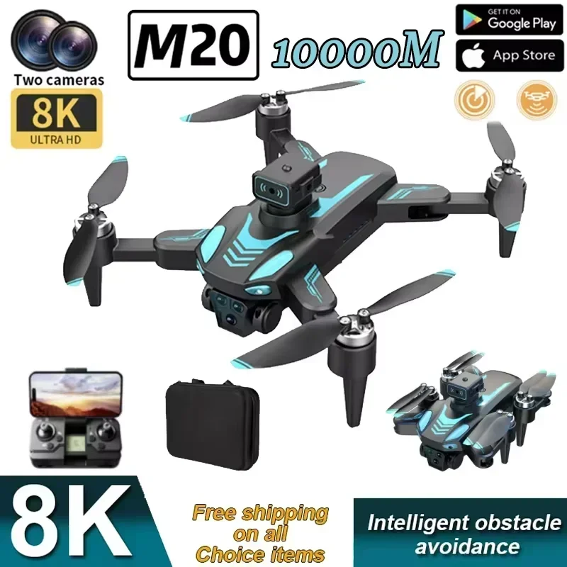 2024 M20 Pro Drone 4K Professional HD Camera 8K Photography Dron No GPS Foldable Quadcopter Obstacle Avoidance Brushless RC Toy