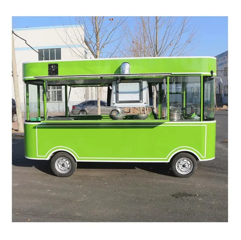 Mobile Seafood Food Cart Shrimp Fish Vending Trailer with Refrigerator for Fresh Food Sales