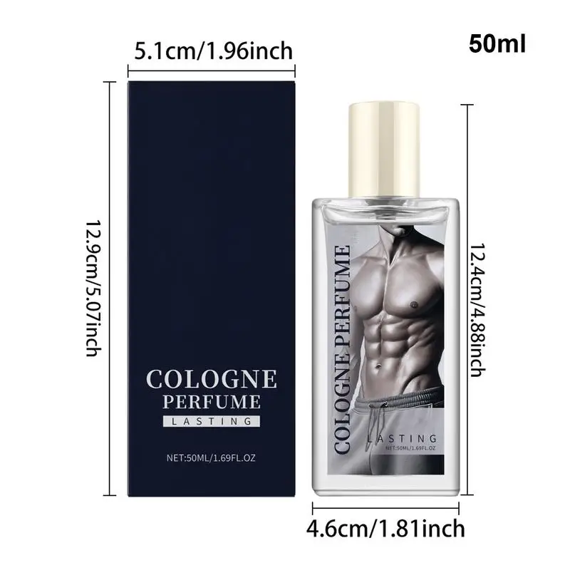 Cologne parfum pria 50ml, parfum pria aroma maskulin tahan lama atau malam aroma menyegarkan untuk meningkatkan