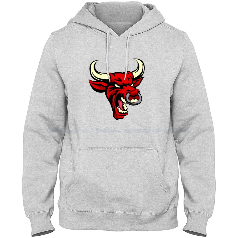 Red-Bull 100% Pure Cotton Hoodie Tshirt Fierce Bull Trendy Modern Red Color Red Colour Bull Strong Strength Ferocious Vector