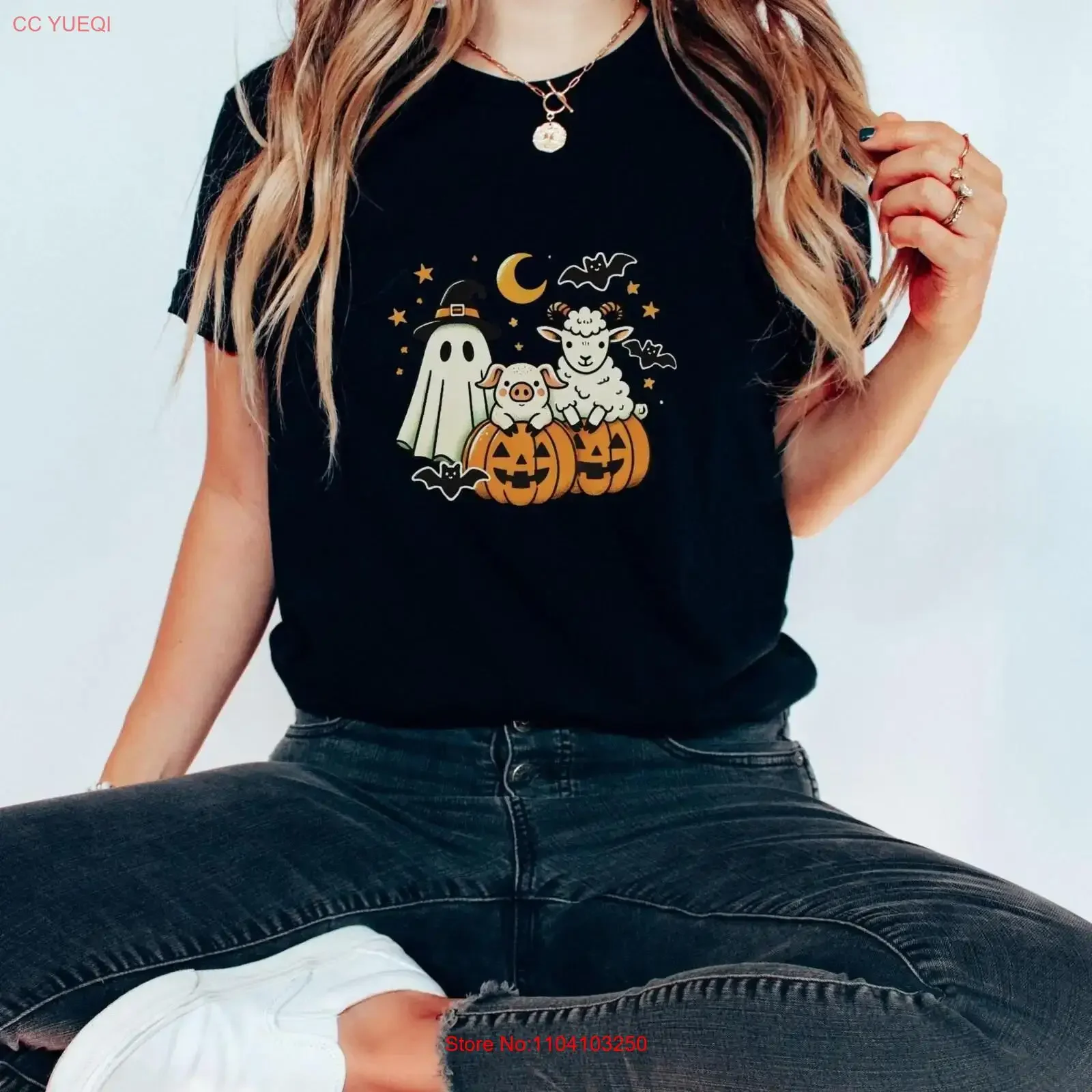 Farm Animals T Shirt Funny Farming Life Halloween Cute Animal Farmer for Women Fresh Frights vintage Washed Unisex