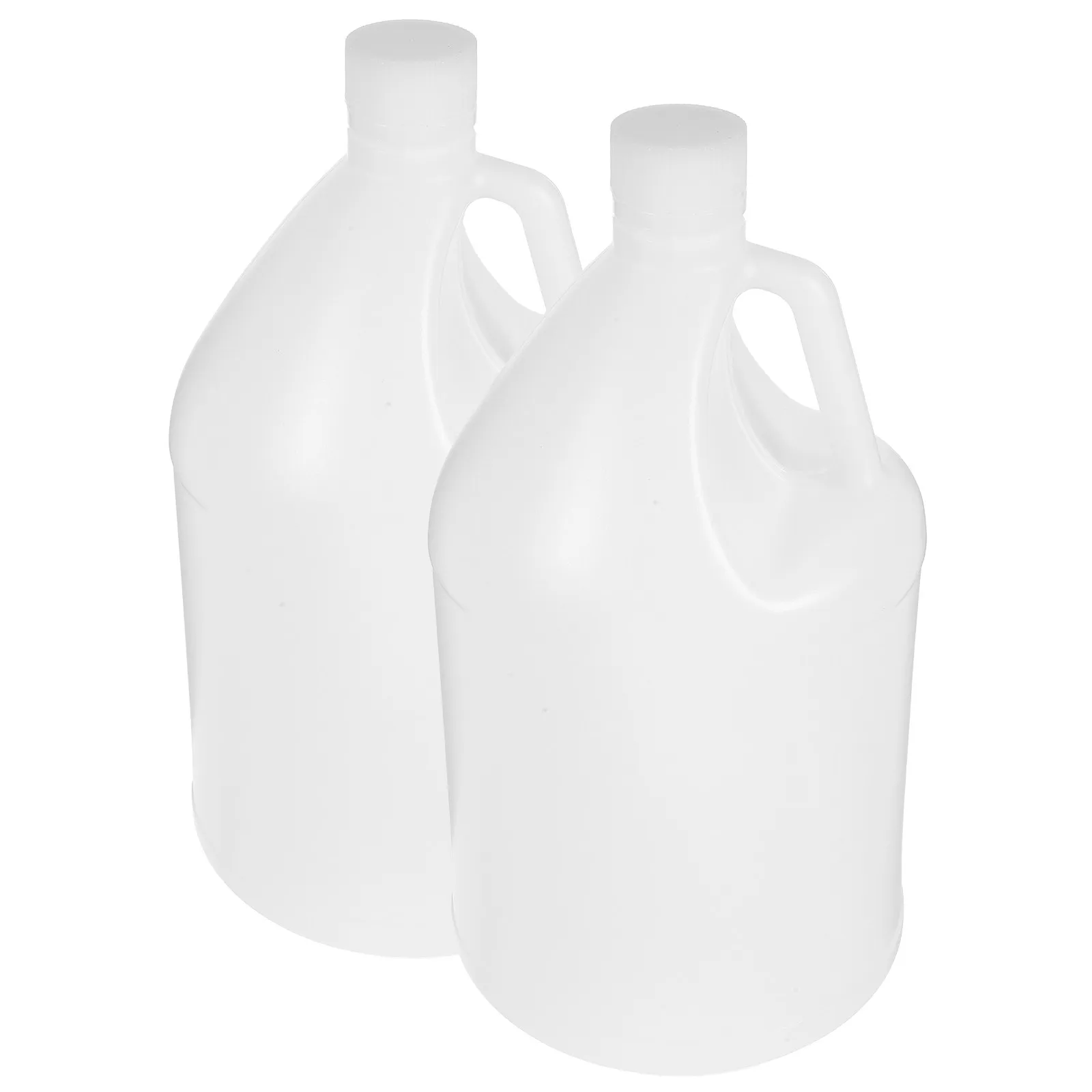 2Pcs Gallon Plastic Jug Food Grade Hdpe Water Jug with Snap Lock Cap Multi Purpose Liquid Storage Container for Home Kitchen