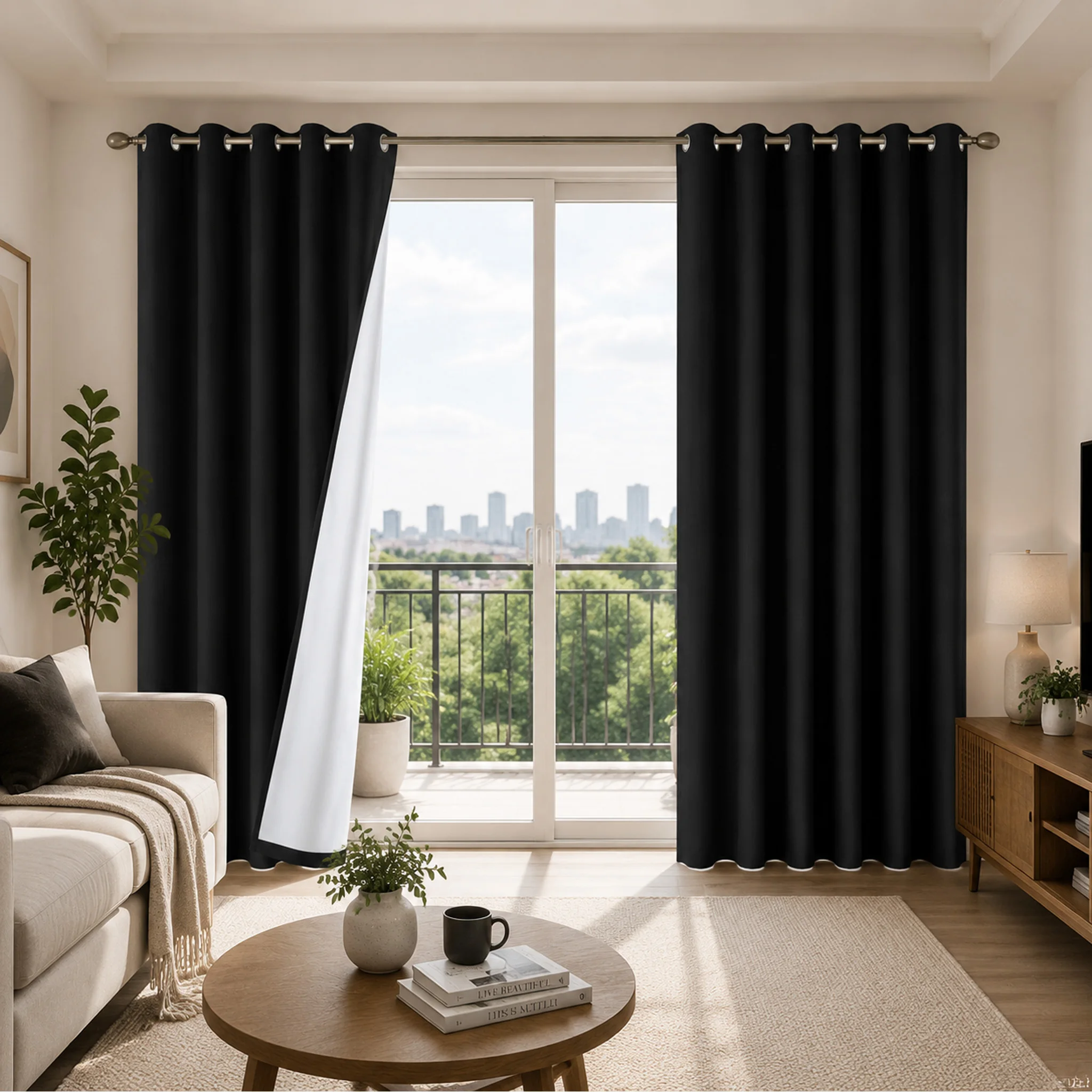 Cortinas 100% Opacas para Sala - Home Office Windows reseña y precio
