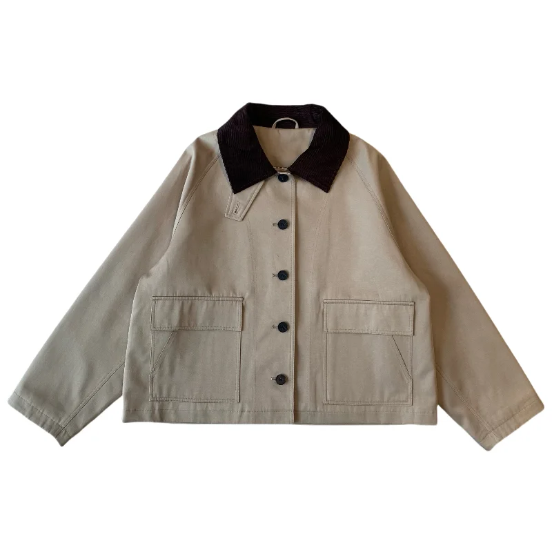 O início do outono veludo ort casaco jaet bons detalhes bom tecido mistura de algodão colarinho botão acima outerwear feminino