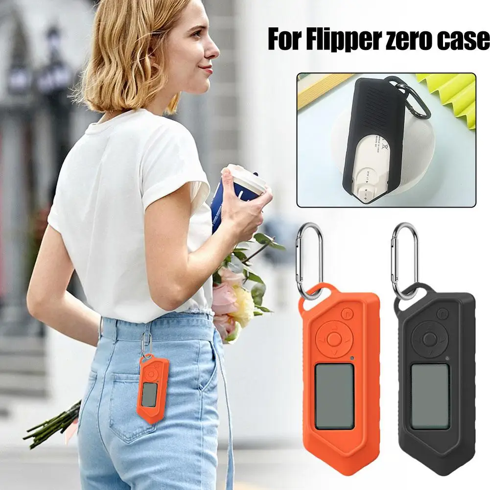 For Flipper Zero Silicone Protective Case with Anti-Lost Buckle Soft Protector Case Cover Game for Flipper Zero Game Access S8D6