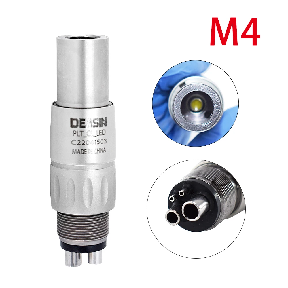 Deasin Dental NSK PTL LED Light Couplers Connector Quick Coupling For NSK Fiber High Speed Air Turbine Handpiece 2/4/6Holes image 3