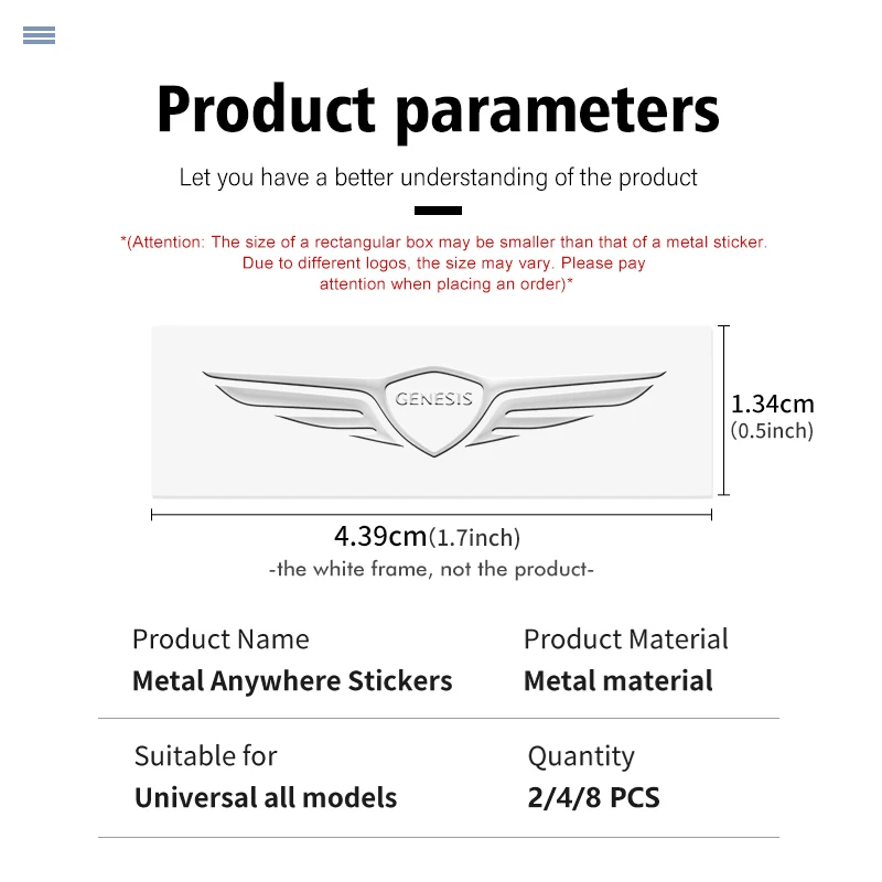 8szt Samochodowe 3D Metalowe Odznaki Auto Interior Decor Logo Naklejki Do GV60 Suv Coupe 3.8 GV80 GV70 G70 G80 G90