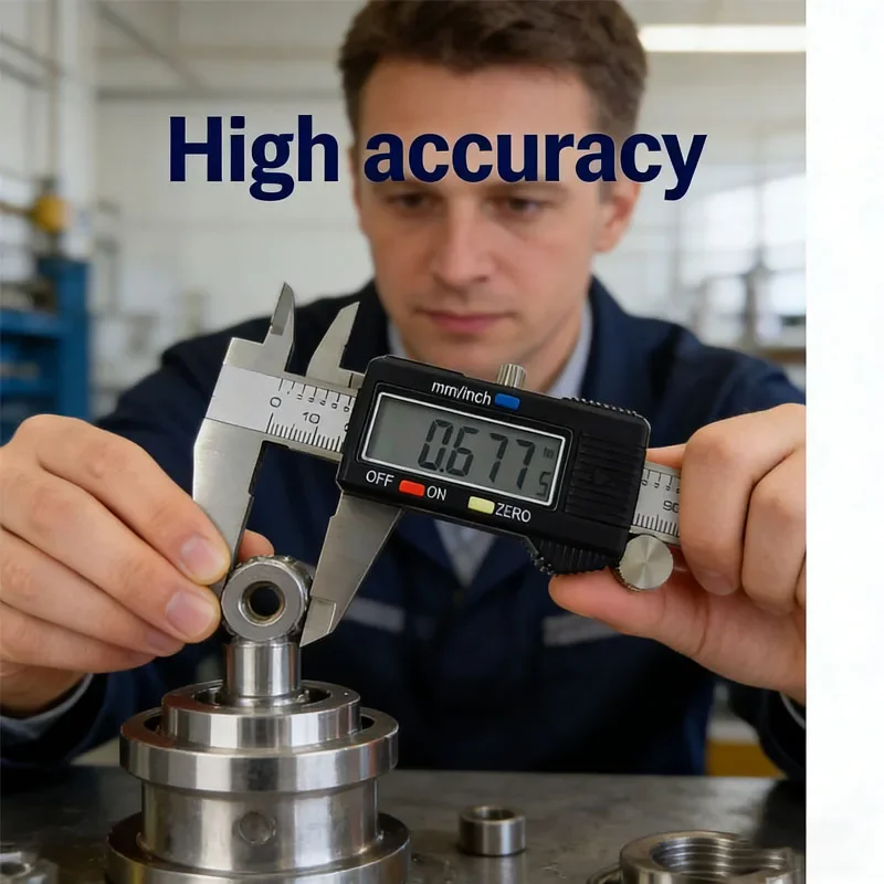 

Precision Digital Stainless Steel Caliper 0-150mm Measuring Instrument for Engineering Metalworking with Protective Plastic Box