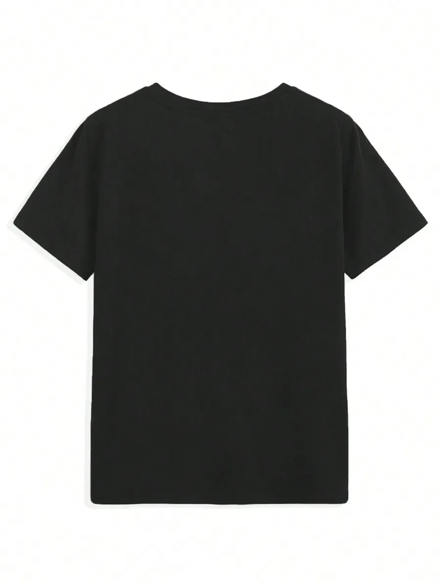 2026 Fashion New Women London Landscape Print Graphic Tees Round Neck Short Sleeve T-Shirt Red And Black Summer Streetwear Vacation Casual Basic Top Tee