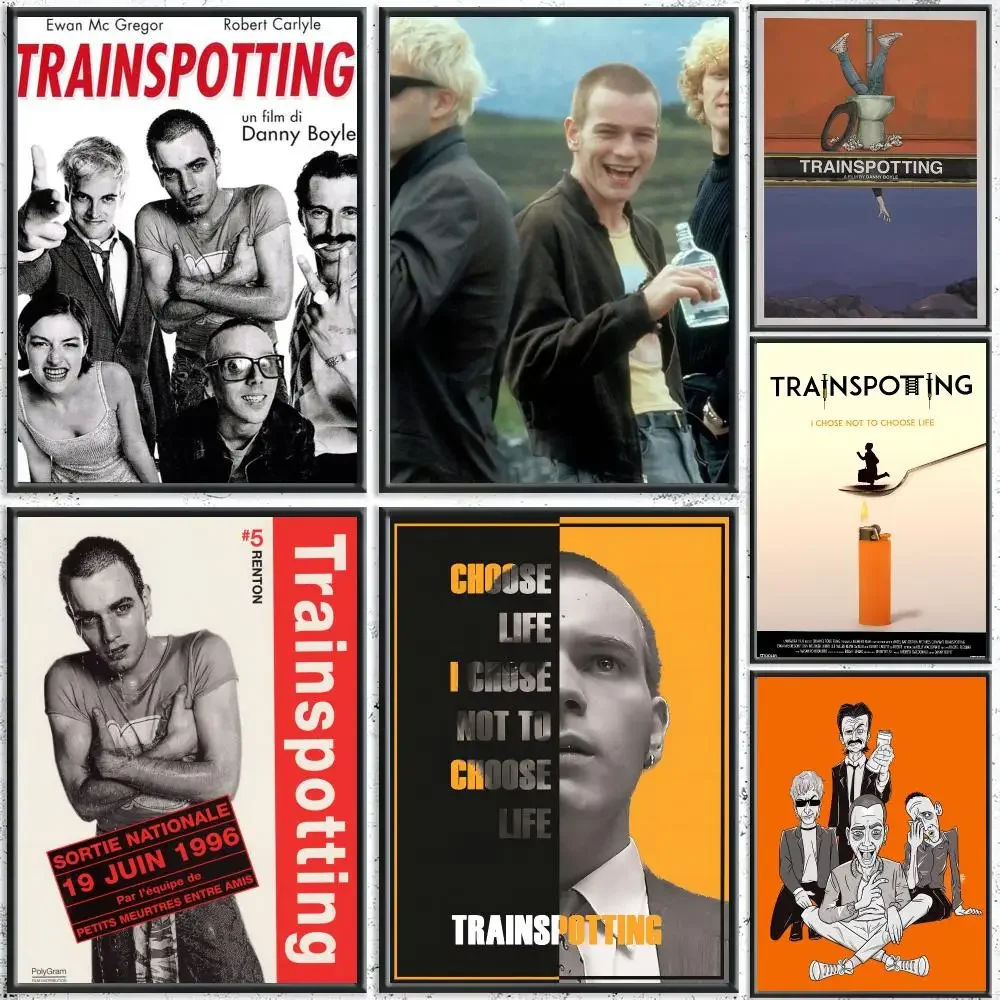 Classic Movie Trainspotting Poster HD Self-Adhesive No Residue After Removal Ideal for All Kinds of Wall Decor