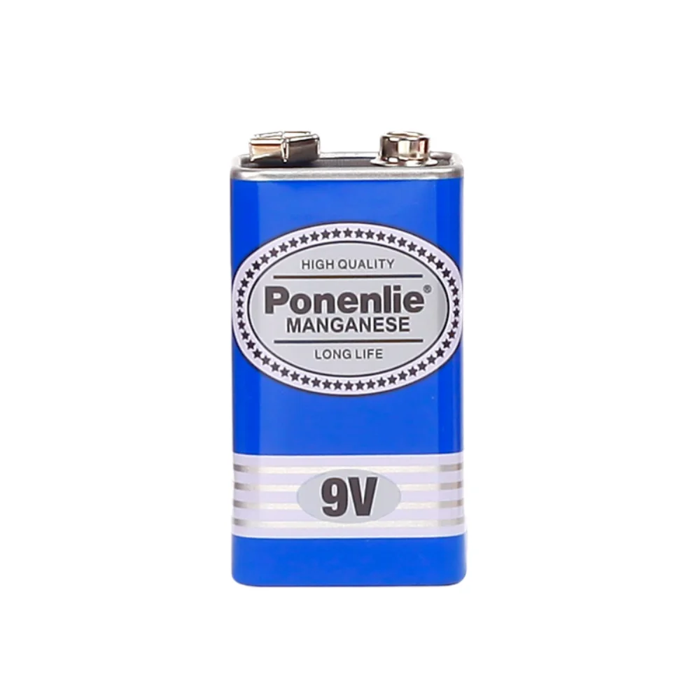 2025 New 2-20PCS 9 Volt Battery 9V Disposable Carbon Multimeter Alarm Microphone 6F22 Iron Case Dry High-capacity Battery