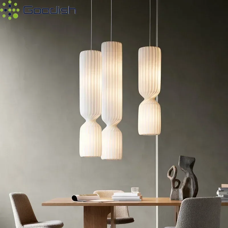 

Современные минималистичные светодиодные подвесные светильники цилиндрической формы, никелированные, ручной работы, для декора ресторанов и дома, люстры