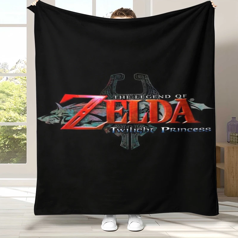 Retro Z-Zelda Cartoon Link Games Flannel Blanket,Ultra Soft Warm Plush Throw for Home Bedroom Bed Sofa Cover Camping Picnic kid