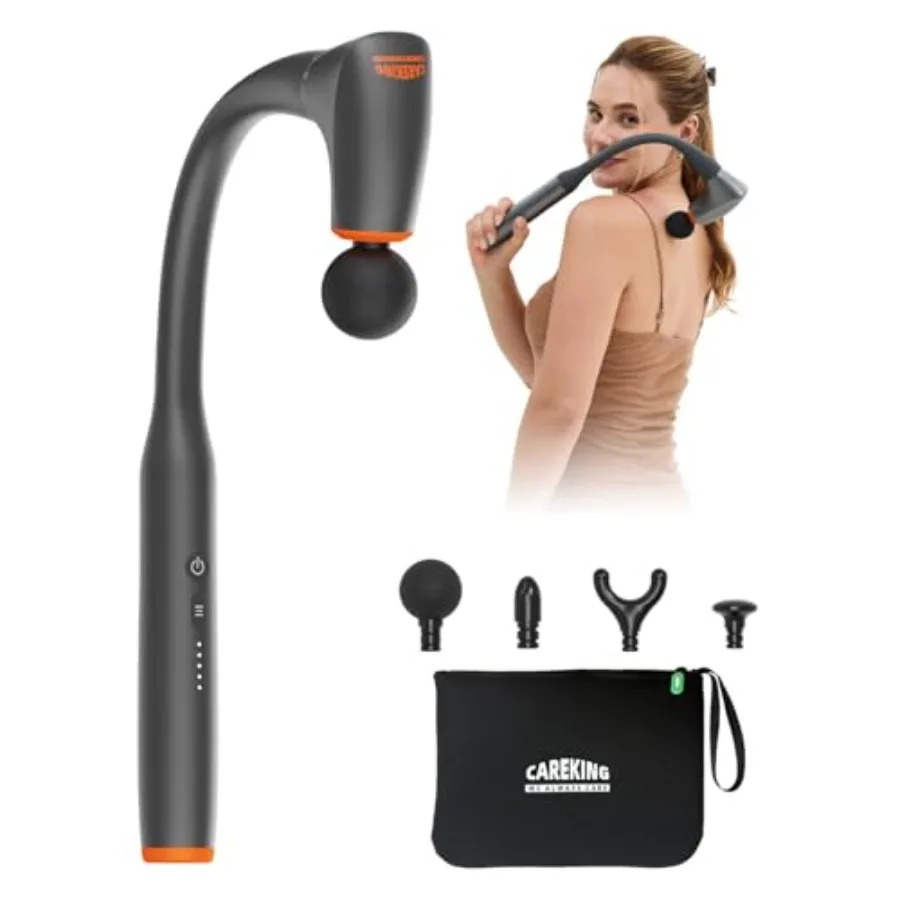 

Трансформируемый электрический ручной ударный массажер со съемной длинной ручкой для терапии глубоких тканей: портативный спина, шеи и S