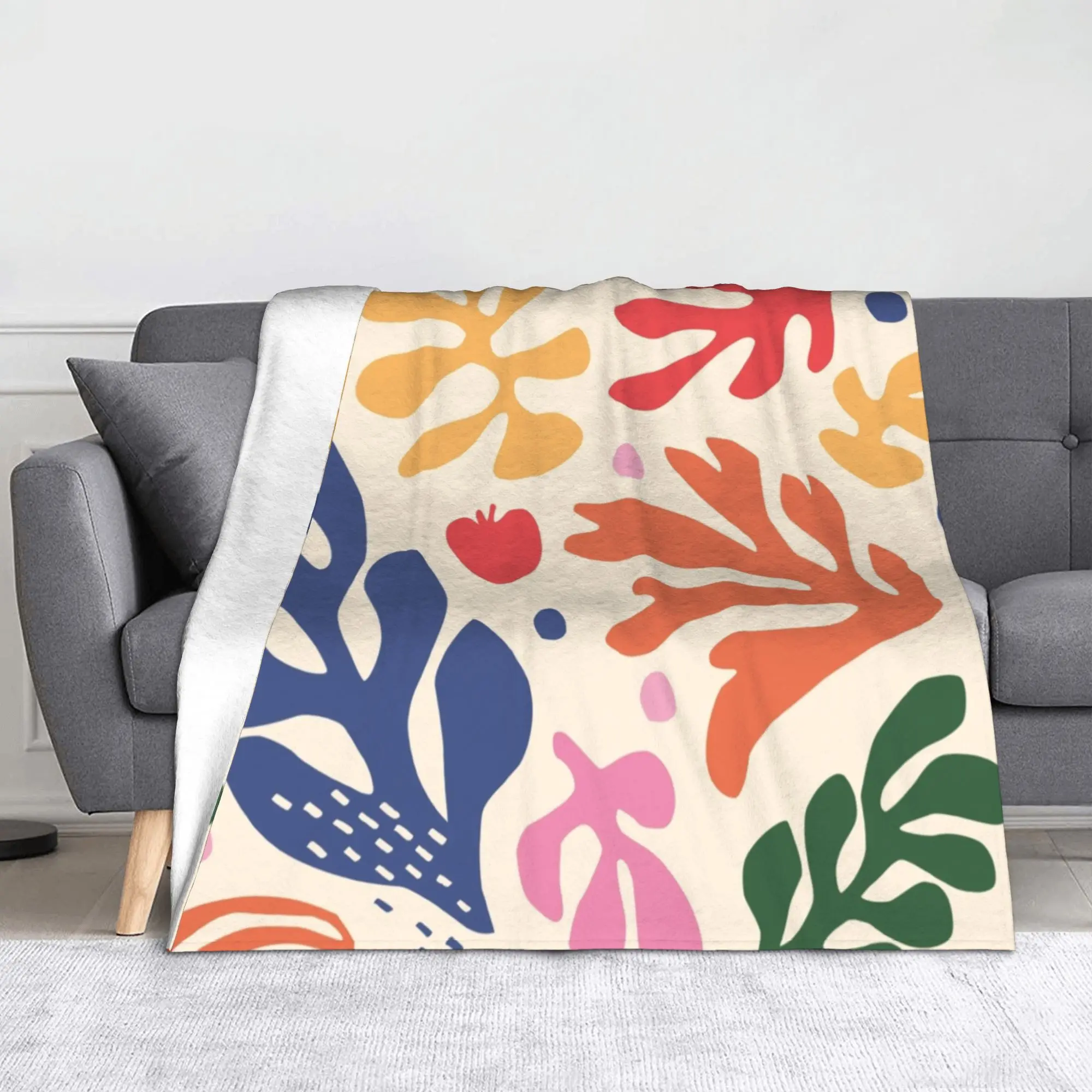 

Matisse Flowers Blankets Flannel Spring Autumn Abstract Nordic Breathable Warm Throw Blanket for Home Outdoor Bedding Throws