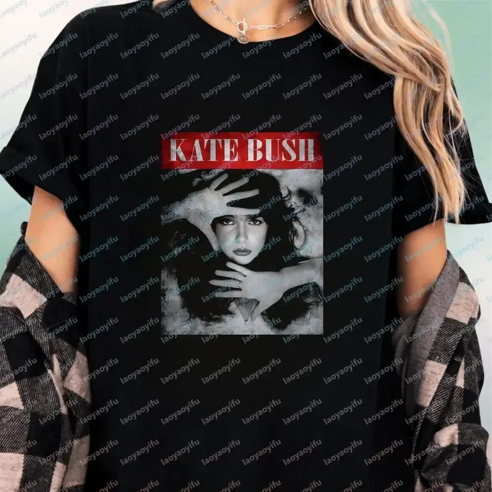 KATE BUSH - Printed Top - Gender-neutral Trendy Short-sleeved T-shirt Suitable for Both Men and Women - Large Size
