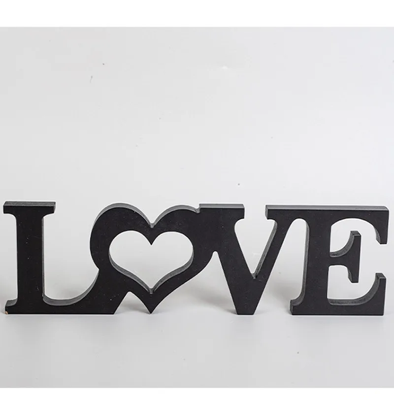 Enhance Love Atmosphere - Exquisite  Wooden Letters Decoration with European Style for Valentine\'s Day, Home and Weddings