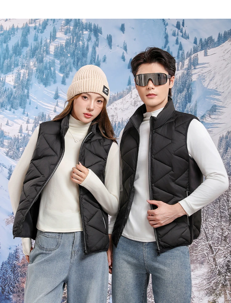

Women Couples Trendy Minimalist Standard Ins Versatile New Hot Sale Of The Thickened Stand Collar Shoulder Man Bared Vest For