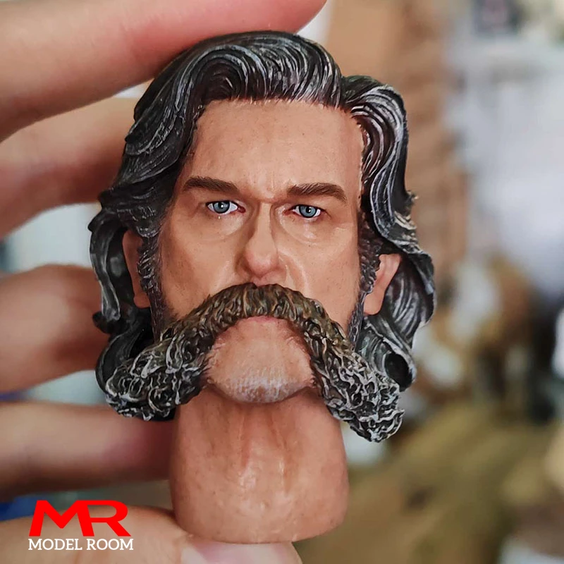 1/6 Scale John Kurt Russell Head Sculpt Carving Model Fit 12'' Male Solider Action Figure Body Dolls