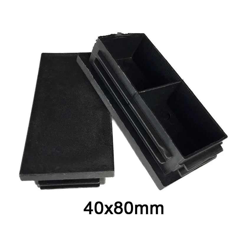 

1/2/5/10pcs 40x80mm Plastic Black Blanking End Cap Caps Tube Pipe Inserts Plug Bung Steel Leg Stopfen