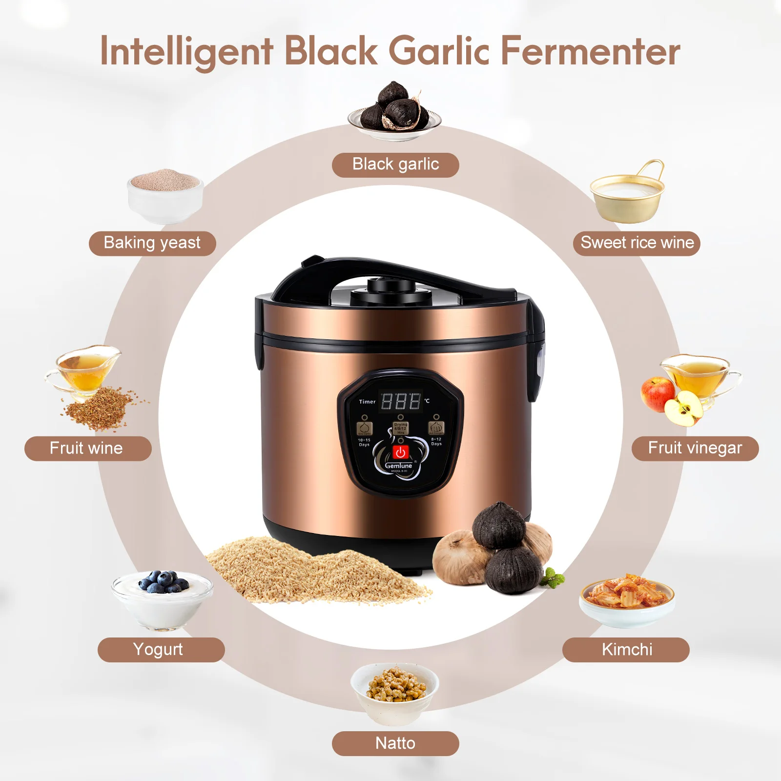 6L fermentator do czarnego czosnku garliki elektryczne inteligentna maszyna do fermentacji automatyczna Zymolysis Zymosis Pot Natto maszyna do