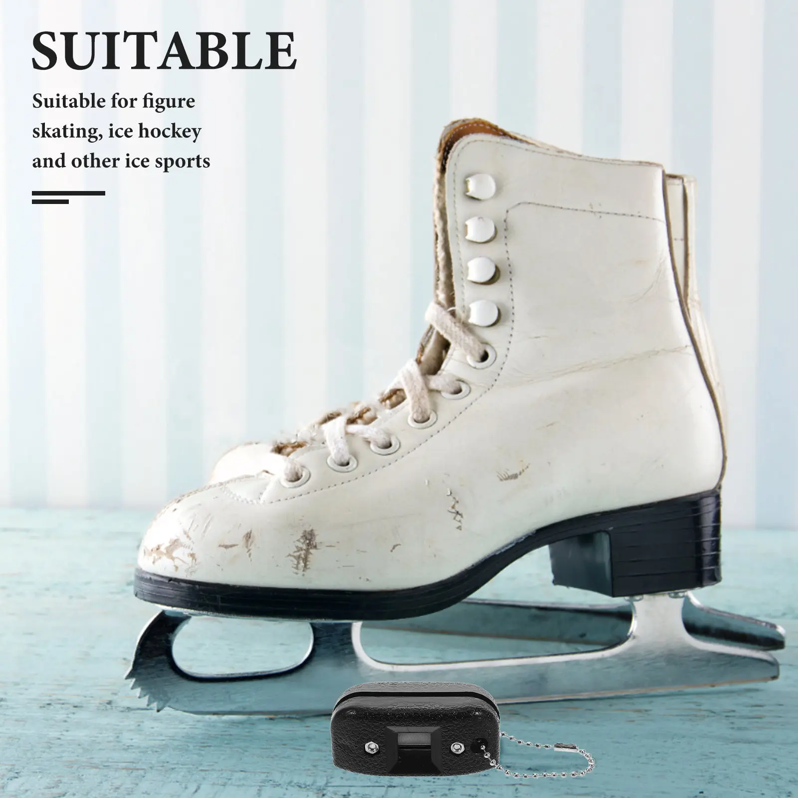 2Pcs Ice Skate Sharpener Sandstone Tool Quick Sharpening for Hockey Figure Skates Portable Ice Blade Grinder Accessories