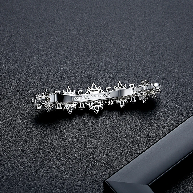 LUOTEEMI New fashion Cubic Zirconia high quality Hair Barrette for Women  elegant girl hair Jewelry Brilliant Accessories