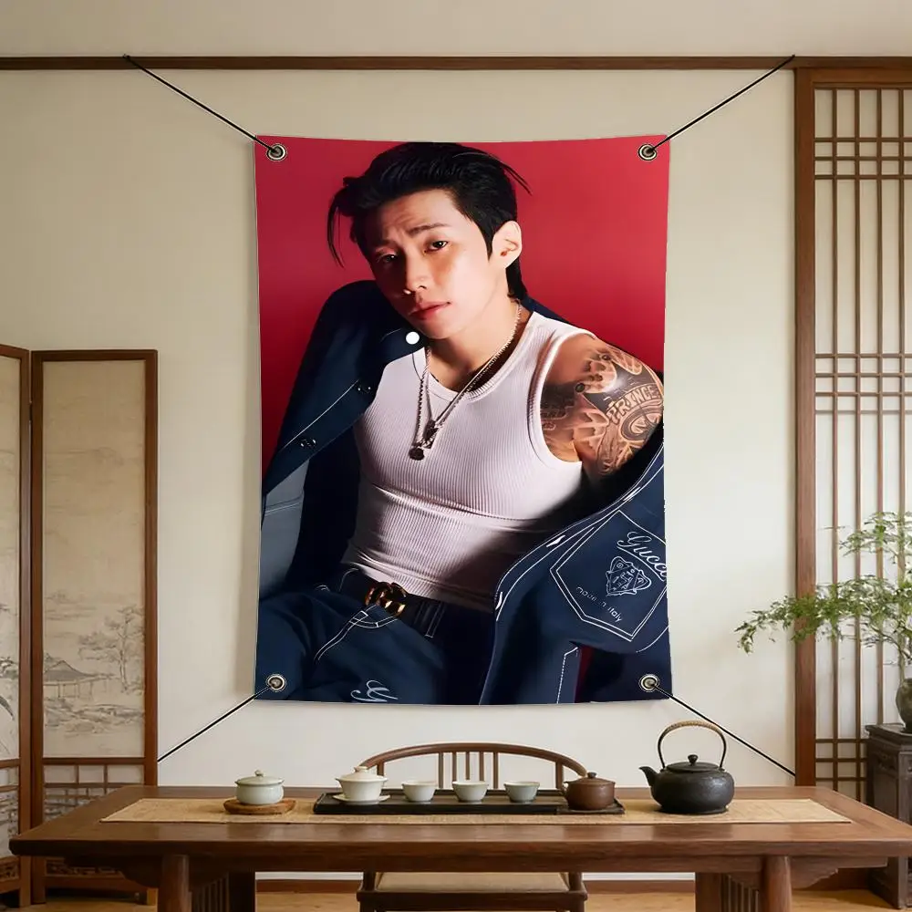 Celebrity J-jay Park Flags Warm Home Flag 4 Grommets Wrinkle Free Indoor Outdoor