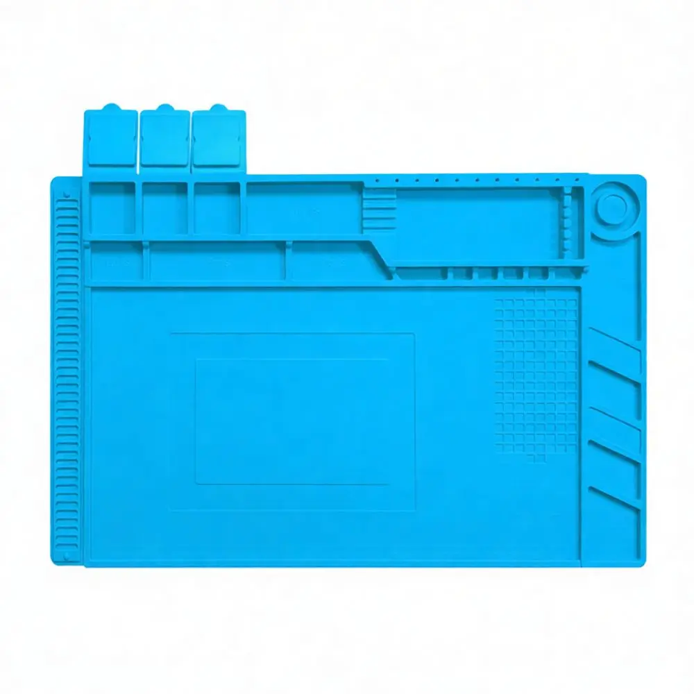 Electronic Repair Silicone Mat Heat Resistant Magnetic Soldering Pad Desk Protection Maintenance Platform For Electronics