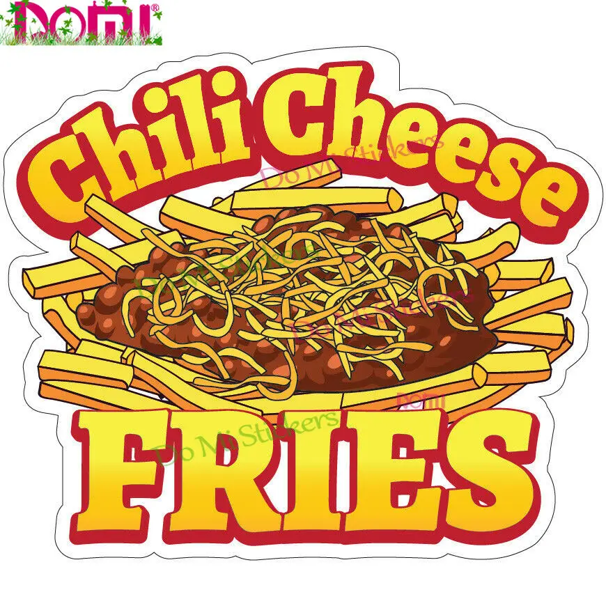 Chili Cheese Fries Applique Licensed Stand Diner Sticker Decal Motocross Racing Laptop Helmet Trunk Wall Vinyl Decal