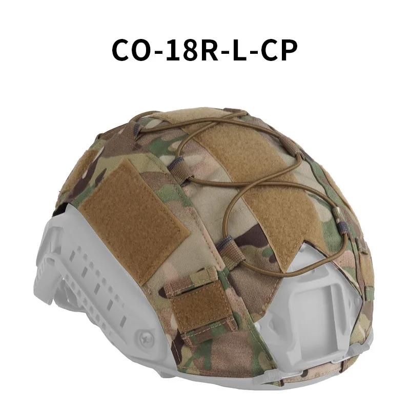 Cubierta de tela adaptada para casco táctico rápido con cinta mágica Cordura, correa de fijación para protección antideslizante y antiarañazos